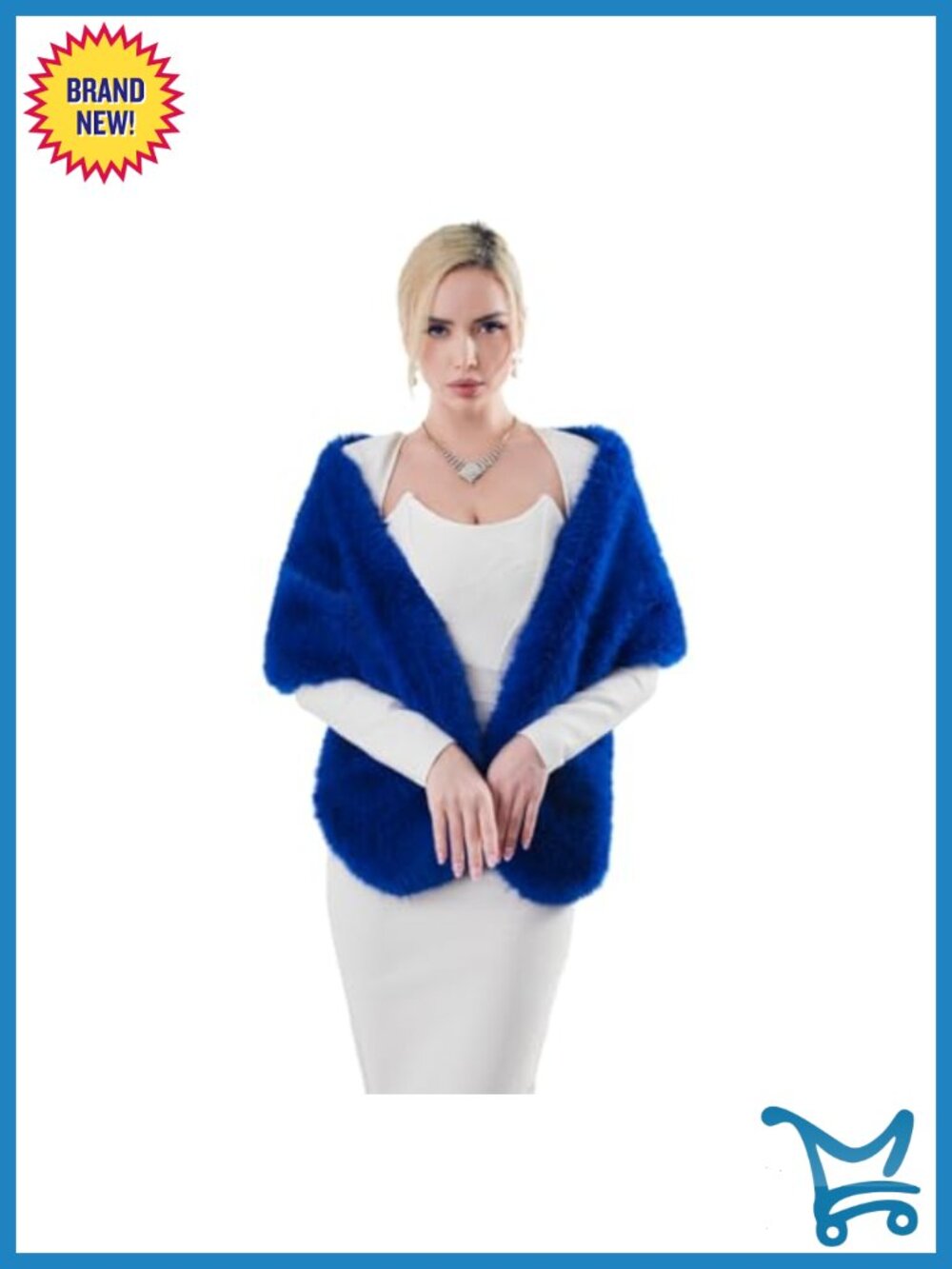 Faux Fur Wrap Shawl Winter Evening Cape